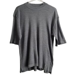 Jhane Barnes Men's 100% Silk T-shirt Gray Size Medium